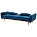 Divano Letto 3 Posti Eina Velluto Blu Marino - Foto miniatura 5