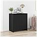 Credenza Rovere Nero 70x41x75 cm in Legno Multistrato - Foto miniatura 1