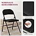 Set di 4 Sedie Pieghevoli con Seduta Imbottita in poliestere e Struttura in Acciaio, Nero - Foto miniatura 2