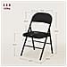 Set di 4 Sedie Pieghevoli con Seduta Imbottita in poliestere e Struttura in Acciaio, Nero - Foto miniatura 4