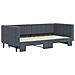 Divano Letto Con Letto Estraibile Grigio Scuro 90x190cm Velluto - Foto miniatura 3