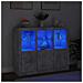 Credenze Con Luci Led 3 Pz Grigio Cemento In Legno Multistrato - Foto miniatura 3