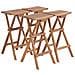 Lusso Casadino -  Sgabelli Da Bar Pieghevoli 4 Pz In Legno Massello Di Teak - Foto miniatura 2