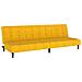 Divano Letto a 2 Posti Giallo in Velluto - Foto miniatura 1