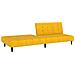 Divano Letto a 2 Posti Giallo in Velluto - Foto miniatura 5