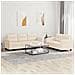 Set Divani 2 pz con Cuscini Beige in Tessuto Microfibra - Foto miniatura 2