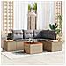 Set Divani da Giardino 5 Pezzi con Cuscini Beige Polyrattan Acacia - Foto miniatura 2