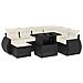 Set Divani da Giardino con Cuscini 8 pz Nero in Polyrattan - Foto miniatura 1