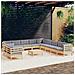 Set Divani da Giardino 12 pz con Cuscini Grigi Massello di Pino - Foto miniatura 2