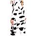 Pigiama Da Donna Tuta Kigurumi Onesie Mucca Bianco Nero 155-165 Cm M - Foto miniatura 3