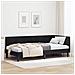 Cornice del letto ad angolo Nero 90 x 190 cm Velluto - Foto miniatura 2