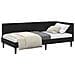 Cornice del letto ad angolo Nero 90 x 190 cm Velluto - Foto miniatura 3