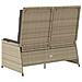 Panca Reclinabile da Giardino con Cuscini Beige in Polyrattan - Foto miniatura 6