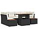 Set Divano da Giardino con archiviazione 7 pcs Nero Poly Rattan - Foto miniatura 1