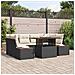Set Divano da Giardino con archiviazione 7 pcs Nero Poly Rattan - Foto miniatura 2