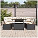 Set Divano da Giardino con archiviazione 7 pcs Nero Poly Rattan - Foto miniatura 3