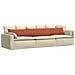 Cuscini da Divano 2 pcs Rosso Arancio 200 x 40 cm - Foto miniatura 3