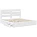 Letto con Contenitore Bianco 200 x 200 cm Legno multistrato - Foto miniatura 5