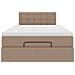 Struttura Letto Pouf con Materasso 120x190 cm Similpelle - Foto miniatura 7