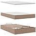 Struttura Letto Pouf con Materasso 120x190 cm Similpelle - Foto miniatura 8