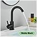 Rubinetto per lavabo da bagno, Blackswan, tipo M234, modello rotondo nero opaco, misura 23,5 cm - Foto miniatura 2