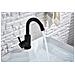 Rubinetto per lavabo da bagno, Blackswan, tipo M234, modello rotondo nero opaco, misura 23,5 cm - Foto miniatura 4