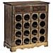 Baul Porta Bottiglie In Legno Marrone 63x31x69,5h Cm - Foto miniatura 1