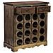 Baul Porta Bottiglie In Legno Marrone 63x31x69,5h Cm - Foto miniatura 5
