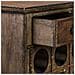 Baul Porta Bottiglie In Legno Marrone 63x31x69,5h Cm - Foto miniatura 6