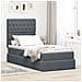 Letto con contenitore e materasso Grigio scuro 90 x 200 cm - Foto miniatura 2