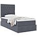 Letto con contenitore e materasso Grigio scuro 90 x 200 cm - Foto miniatura 3