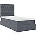 Letto con contenitore e materasso Grigio scuro 90 x 200 cm - Foto miniatura 5