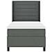 Letto a molle con materasso Grigio scuro 80 x 200 cm Tessuto - Foto miniatura 7