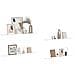 Scaffale da parete 4 pcs Marmo Bianco 100 x 9 x 3 cm - Foto miniatura 3