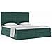 Letto con Contenitore Verde Scuro 200 x 200 cm Velluto - Foto miniatura 3