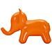 Sgabello Elephant In Plastica Arancione 86x46x56 Cm - Foto miniatura 3