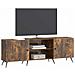 Mobile TV Rovere Fumo 150 x 31 x 50 cm Legno ingegnerizzato - Foto miniatura 2