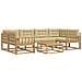 Set di divani da esterno con cuscino 5 pcs Bianco e Beige - Foto miniatura 1