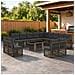 Set Divano da Giardino 14 pz Grigio e Grigio Scuro polyrattan - Foto miniatura 7