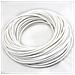 Cavo Elettrico Tondo Rivestito In Tessuto Colorato Bianco 50 Metri 2x0,75 Rotondo Per Lampadari, Lampade, Abat Jour, Design. Made In Italy! - Foto miniatura 2