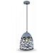 Lampadario Portalampada 1mt E27 Elegant Ø200mm Mod Vt-7200 - Sku 3822 - Metallo Grigio - Foto miniatura 1