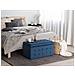 Pouf Ottomano Con Contenitore In Tessuto Blu Scuro Michigan - Foto miniatura 24