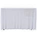 Copertura Elastica Per Tavolo Con Gonna 2pz 120x6,5x74cm Bianco - Foto miniatura 2