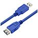 Cavo Usb 3.0 Maschio A Usb 3.0 Femmina Prolunga 3m Blu - Foto miniatura 1