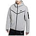 Felpa Da Uomo Con Cappuccio E Full Zip Tech Fleece Grigia Taglia L Codice Cu4489-063 - Foto miniatura 1