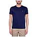 Uomo - T-shirt Signature In Cotone Pima Blu Navy - Foto miniatura 1