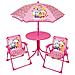 Pat'patrouille Mobili Da Giardino - 1 Tavolo 46xø46 Cm, 2 Sedie H. 53xl. 38,5xp. 37,5cm E 1 Ombrellone - Foto miniatura 1