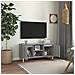 Mobile TV Gambe in Legno Massello Grigio Sonoma 103,5x35x50 cm - Foto miniatura 3