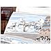 Completo Lenzuola Flanella Pensieri Delicati 100% Cotone Disegno Inverno Polare Piazza E Mezza Beige - Foto miniatura 3
