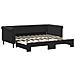 Divano Letto Con Letto Estraibile Nero 90x190 Cm In Velluto - Foto miniatura 2